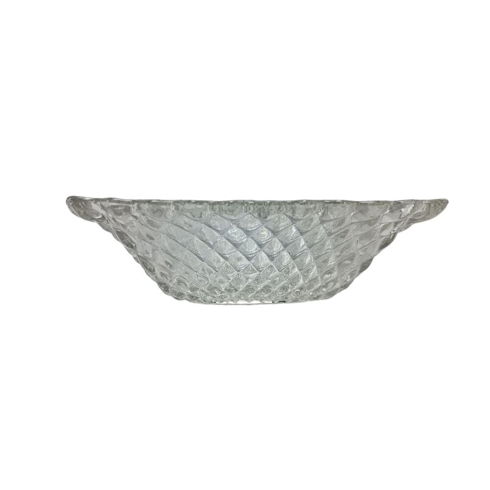 Indiana Clear Glass Diamond Quilt Square Candy Dish Nut Snack Bowl Vintage - Picture 4 of 9